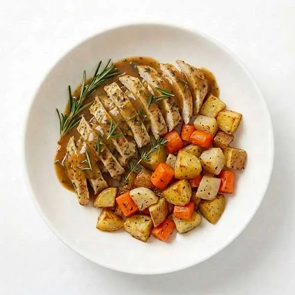Rosemary Roasted Chicken with Potatoes, Carrots & Turnips